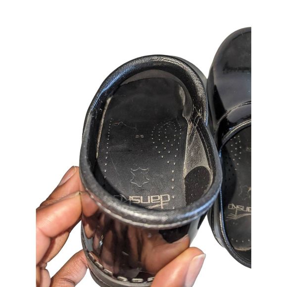 Dansko XP 2.0 Black Patent Leather Clogs Women's Size EU 36 US 5.5-6 Workwear - Picture 10 of 13